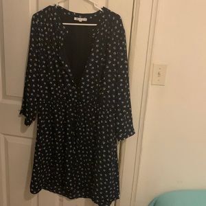 Large blue beautiful casual dress with strings